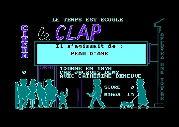 Cine Clap (F) (2 faces) (1986) screen shot game playing